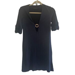 Black Halo Navy Blue Short Mini Bodycon Dress Women’s Size XS 0 2 Wedding Guest